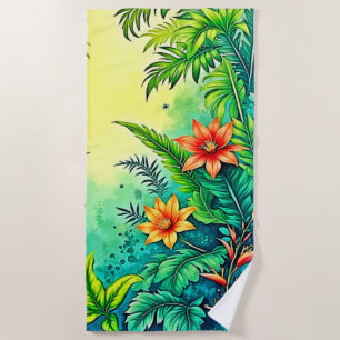 Tropisch Oerwoud Lush Paradise Design Strandlaken