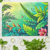 Tropisch Oerwoud Lush Paradise Design Theedoek (Gevouwen)