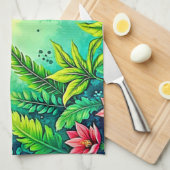 Tropisch Oerwoud Lush Paradise Design Theedoek (Quarter Fold)