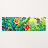 Tropisch Oerwoud Lush Paradise Design Yogamat (Achterkant (horizontaal))