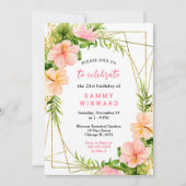 Tropisch Oerwoud met Foliage verjaardagsfeest Kaart (Voorkant)