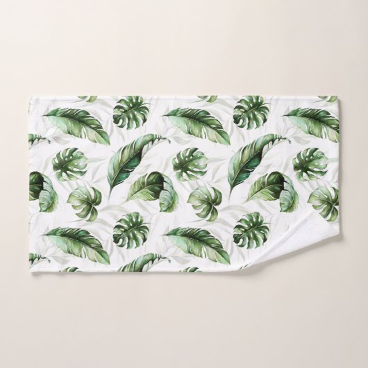 Tropisch Oerwoud Monstera Bladeren Bad Handdoek (Handdoek)