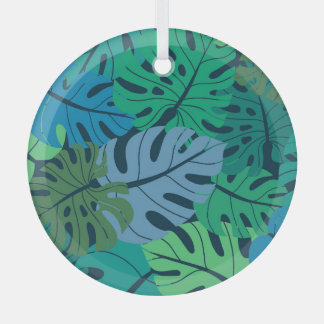 Tropisch Oerwoud Naadloos Patroon Glas Ornament