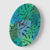 Tropisch Oerwoud Naadloos Patroon Grote Klok (Hoek)