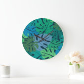 Tropisch Oerwoud Naadloos Patroon Grote Klok (Huis)