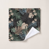 Tropisch Oerwoud Nachtbladeren 13 - Herhaling Bad Handdoek (Wasdoekje)