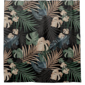 Tropisch Oerwoud Nachtbladeren 13 - Herhaling Douchegordijn (Voorkant)