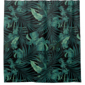 Tropisch Oerwoud Nachtbladeren 1 - Herhaling Douchegordijn (Voorkant)