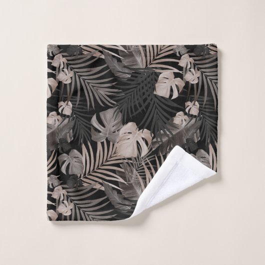 Tropisch Oerwoud Nachtbladeren 8 - Herhaling Bad Handdoek (Wasdoekje)