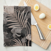 Tropisch Oerwoud Nachtbladeren 8 - Herhaling Theedoek (Quarter Fold)