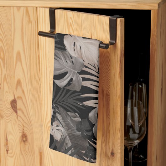 Tropisch Oerwoud Nachtbladeren 8 - Herhaling Theedoek (Derde Gevouwen)