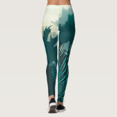 Tropisch Oerwoud: ochtendlandschap. Leggings (Achterkant)