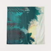 Tropisch Oerwoud:  ochtendlandschap. Wandkleed (Voorkant (horizontaal))