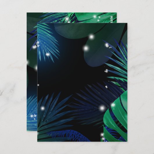Tropisch Oerwoud | Overlappende palmmonsterbladere Briefkaart (Voorkant / Achterkant)