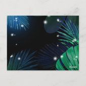 Tropisch Oerwoud | Overlappende palmmonsterbladere Briefkaart (Achterkant)