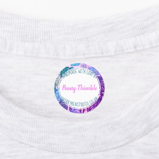 Tropisch Oerwoud palmpatroon Labels (Aangebracht)