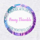 Tropisch Oerwoud palmpatroon Labels (Design 2)