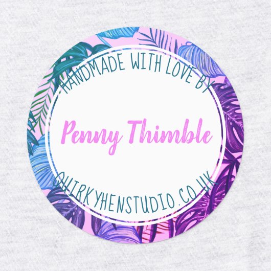 Tropisch Oerwoud palmpatroon Labels (Design 2)