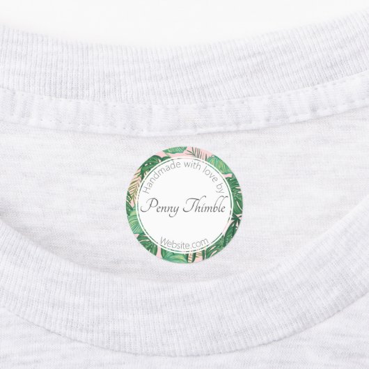 Tropisch Oerwoud palmpatroon Labels (Aangebracht)