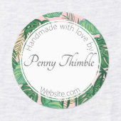 Tropisch Oerwoud palmpatroon Labels (Design 2)