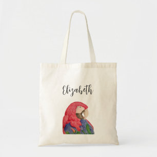 Tropisch Oerwoud Parrot Tekening Kleurrijke Macaw Tote Bag