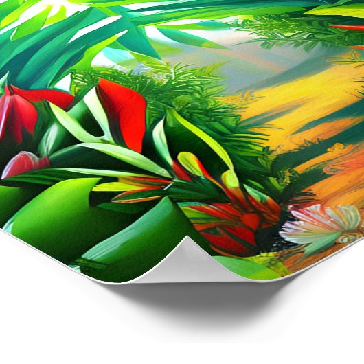 Tropisch oerwoud poster (Hoek)