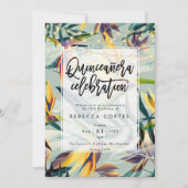 tropisch oerwoud quinceanera 15e verjaardag kaart (Voorkant)