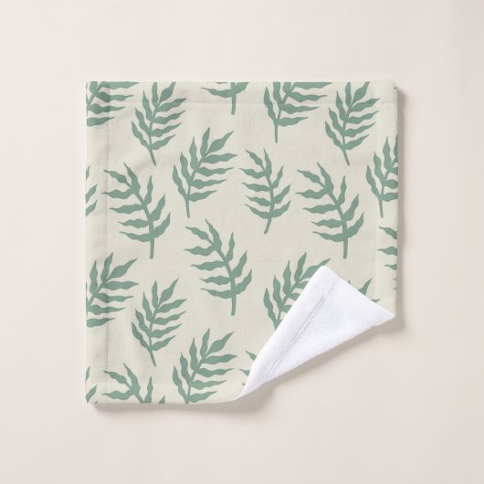 Tropisch Oerwoud Rainforest Fern leveert patroon Bad Handdoek (Wasdoekje)