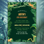 Tropisch Oerwoud Reptiel Kids Verjaardagsfeest Kaart<br><div class="desc">Ga op een wild avontuur in het oerwoud met onze Tropical Oerwoud Reptile Kids Birthday Party Invitation! Deze levendige uitnodiging vervoert gasten naar een weelderig tropisch paradijs gevuld met exotisch gebladerte, glibberige slangen, kleurrijke hagedissen en kronkelende lianen. Te midden van het dichte oerwoud zwerven speelse reptielen vrij rond, wat een...</div>