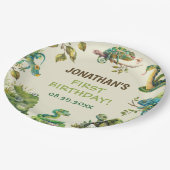 Tropisch Oerwoud Reptiel Kids Verjaardagsfeest Papieren Bordje (Gekanteld)