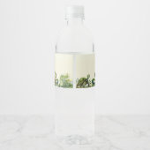 Tropisch Oerwoud Reptiel Kids Verjaardagsfeest Waterfles Etiket (Achterkant)