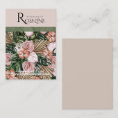 Tropisch oerwoud roze bloem Oorscherm Visitekaartje (Voorkant / Achterkant)