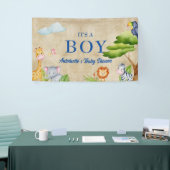 Tropisch Oerwoud Safari Animals Baby Boy Shower Spandoek (Beurs)