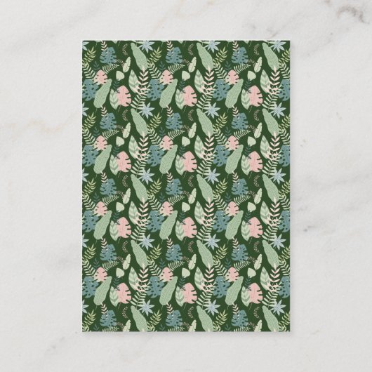 Tropisch Oerwoud Safari Animals Boy Baby shower Informatiekaartje (Achterkant)