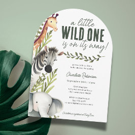 Tropisch Oerwoud Safari Animals Boy Baby shower Kaart
