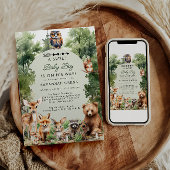 Tropisch Oerwoud Safari Animals Boy Baby shower Kaart