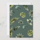 Tropisch Oerwoud Safari Animals Boy Baby shower Kaart (Achterkant)