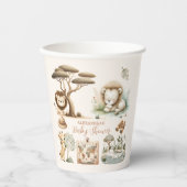 Tropisch Oerwoud Safari Animals Boy Baby shower Papieren Bekers (Voorkant)