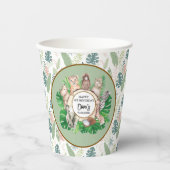Tropisch Oerwoud Safari Animals Boy Baby shower Papieren Bekers (Voorkant)