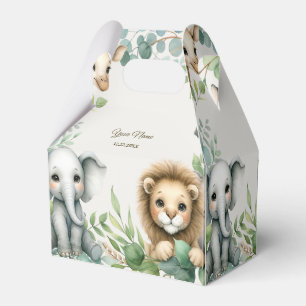 Tropisch Oerwoud Safari Animals Green Leaves Party Bedankdoosjes