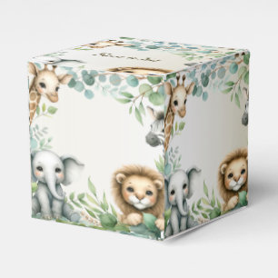 Tropisch Oerwoud Safari Animals Green Leaves Party Bedankdoosjes
