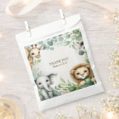 Tropisch Oerwoud Safari Animals Green Leaves Party Bedankzakje (Geknipt)