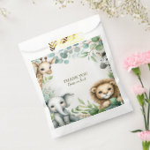 Tropisch Oerwoud Safari Animals Green Leaves Party Bedankzakje (Gezegeld)