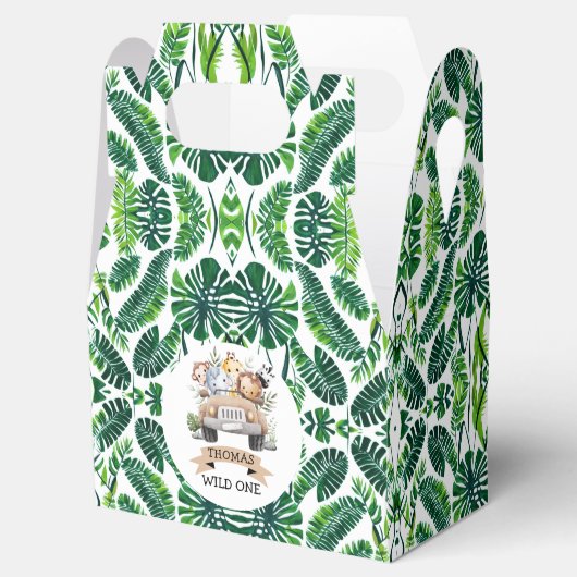 Tropisch Oerwoud Safari Animals Party Bedankdoosjes (Geopend)