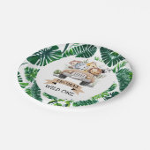 Tropisch Oerwoud Safari Animals Party Papieren Bordje (Gekanteld)