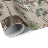 Tropisch Oerwoud Safari Animals Patroon Cadeaupapier (Rol Hoek)