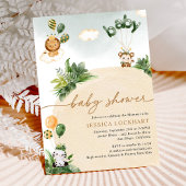 Tropisch Oerwoud Safari Baby shower Kaart