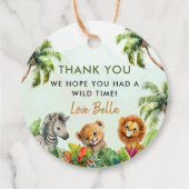 Tropisch Oerwoud Safari Bedankjes Labels (Achterkant)