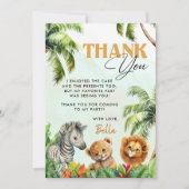 Tropisch Oerwoud Safari Bedankkaart (Voorkant)