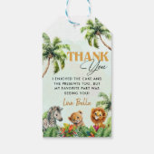 Tropisch Oerwoud Safari Cadeaulabel (Achterkant)